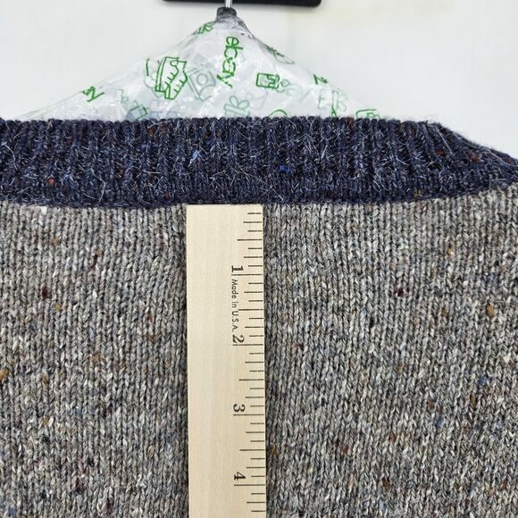 Vintage Etchings Sweater Mens Large Gray Blue Crew Neck Long Sleeve Pullover L - Picture 5 of 10